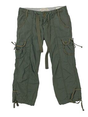 Abercrombie & Fitch Y2K Olive Green Cargo Capris